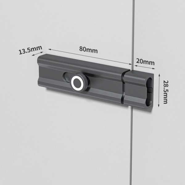 Dørlås Sikkerhetsbolt Lås GRÅ 100MM Grey 100mm