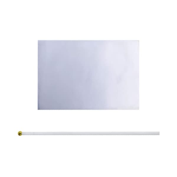 25 stk. hvide flag mini almindelig blanke