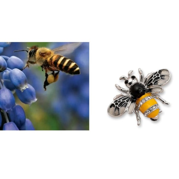 3 stk Pearl Bee Corsage Krystallbrosje J J J