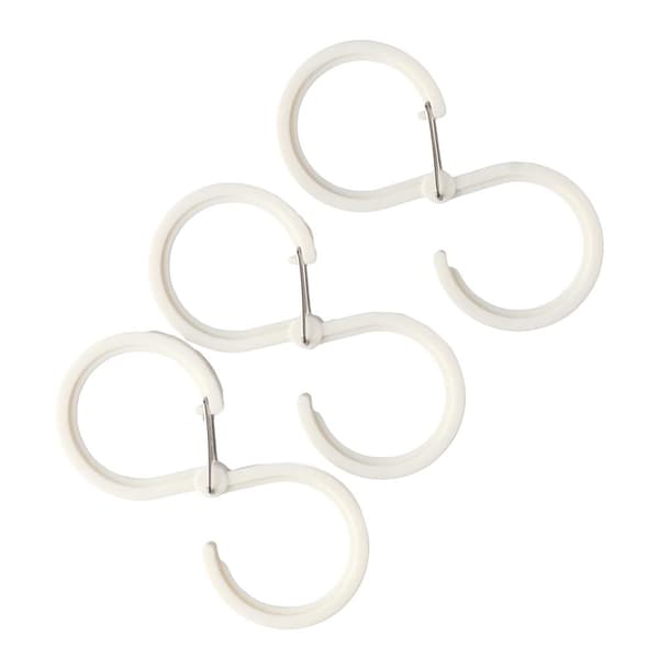 16 st Duschdraperikrokar Ringar Duschdraperikrokar i plast white