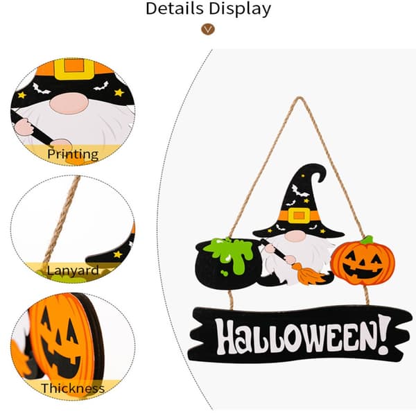 Tre anheng Hengende Gnome Ornamenter GRESKIN STIL GRESKIN Pumpkin style