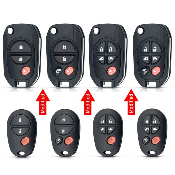 Fjernbetjent bilnøgleskal Bilnøgleetui 3 KNAPPER 3 KNAPPER 3 Buttons