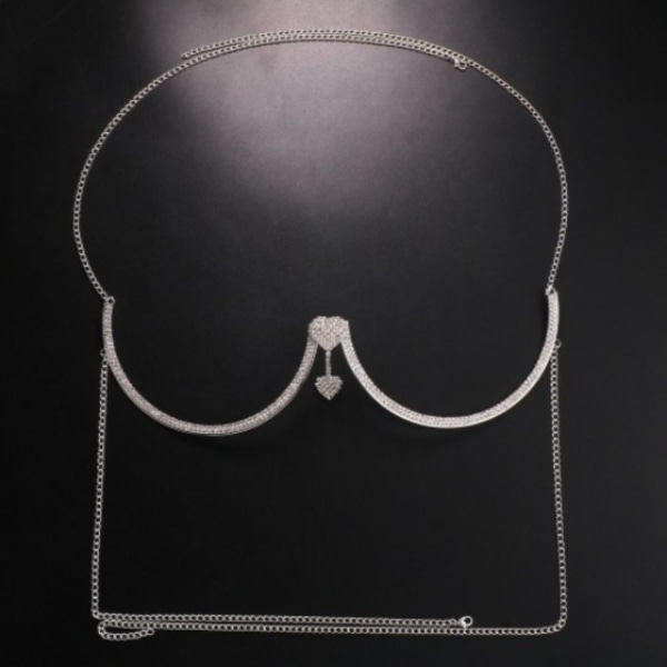 BH Body Chain Rhinestone Body Chain SILVER Silver