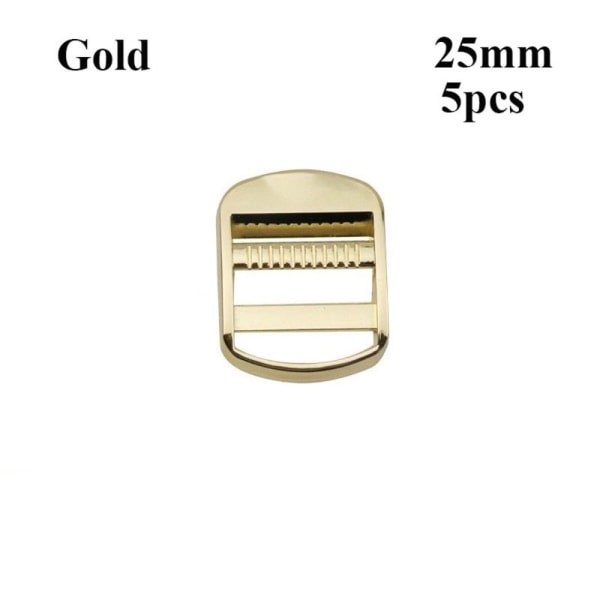 5kpl metalliset tikkaiden lukon liukusäätimen säätösoljet GOLD 25MM Gold 25mm