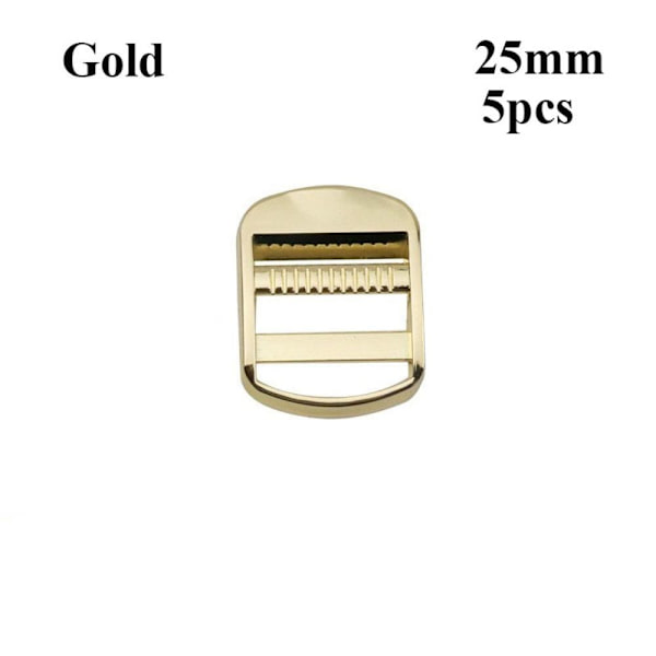 5st Metall Stege Lås Slider Justera Spännen GULD 25MM Gold 25mm