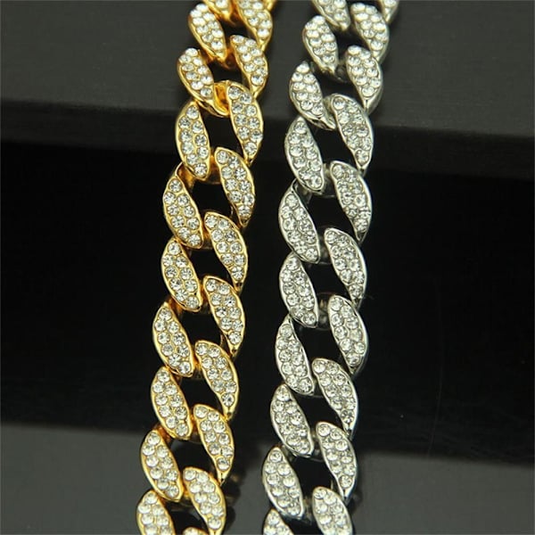 Kuubalainen kaulakorun linkkiketju Hip Hop HOPEA - 60CM Silver-60cm