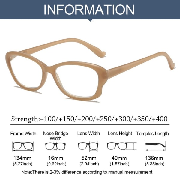 Anti-Blue Light lukulasit Neliönmuotoiset silmälasit PUNAINEN VAHVUUS Red Strength 100