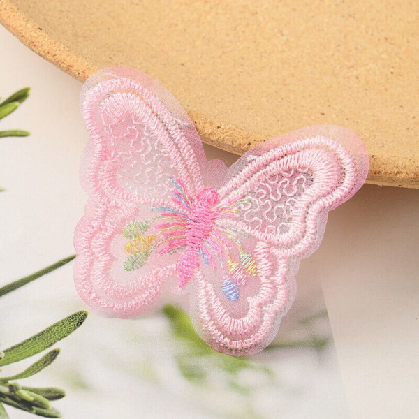Butterfly Cloth Patches Butterfly Broderade spetskläder Mixed Color