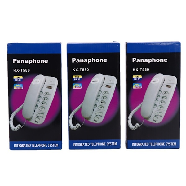 Telefon med ledning Kablet telefon HVID White
