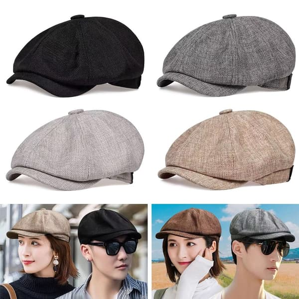 Retro Beret Hatt Avisgutthatt KAFFE coffee