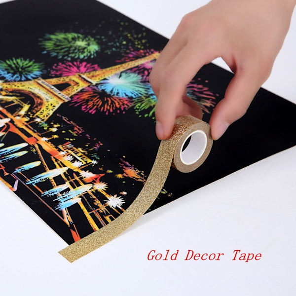 5 Rulla Glitter Film Tape Sparkle Teippi GOLD 5ROLL 5ROLL Gold 5Roll-5Roll