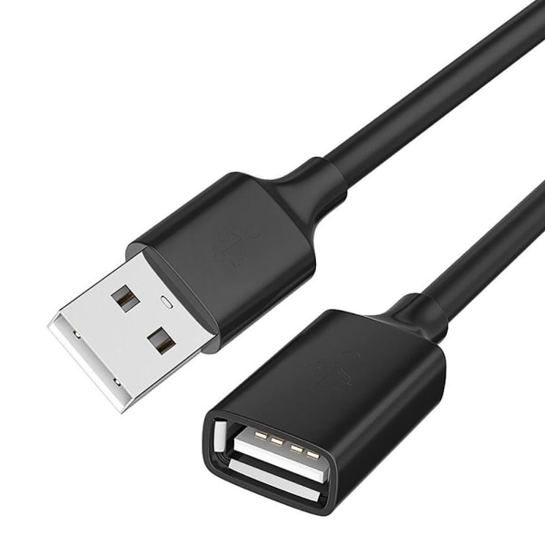 2 stk USB-datakabelforlengelse Datakabel SØLV 3M Silver 3M