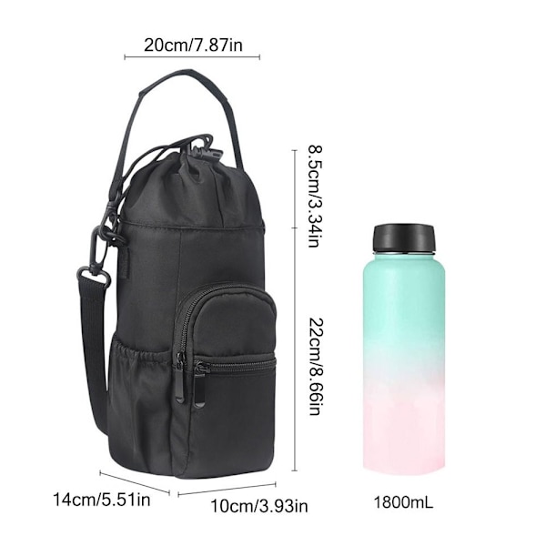 Vattenflaska Sling Bag Crossbody Water Bottle Bag ROSA Pink