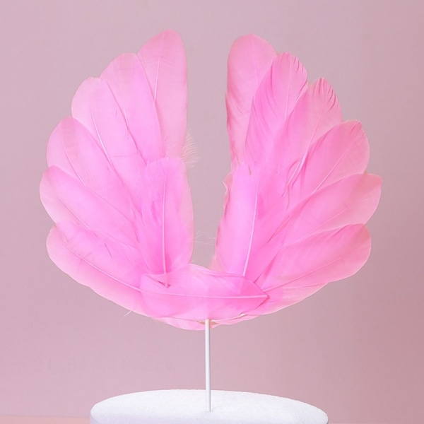 5st Angel Wing Feather Cake Topper ROSA ROSA pink