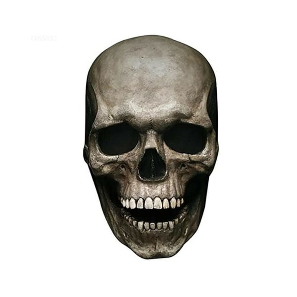 Läskig Halloween Helhuvud Käke Movable Skull Mask