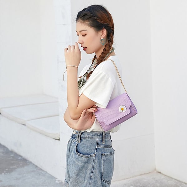 Liten Axelväska Sling Bag BRUN brown