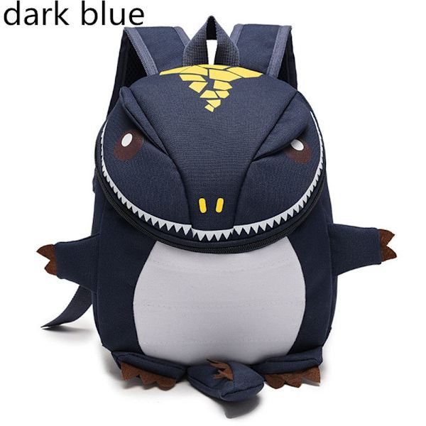 Dinosaurieryggsäck Tecknad Flickor Pojkar Resväska MÖRKBLÅ dark blue