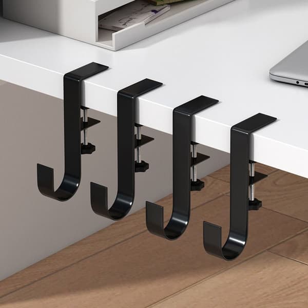 1/2 stk. Bordkantkrog Hængekrog SORT 2 STK. SORT 2 STK. Black 2Pcs
