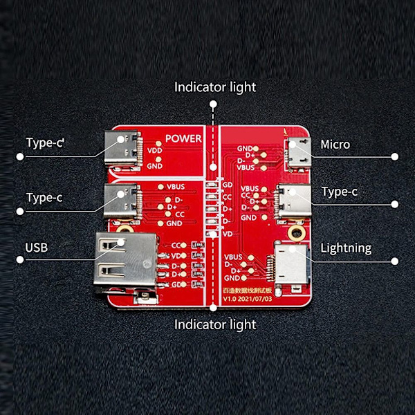 USB-kabeltester Data Wire Test Ladetestkort