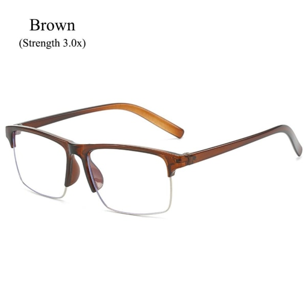 Blåt lysblokerende læsebriller Presbyopiske briller BRUN Brown Strength 3.0x 8d15 | Brown | Strength 3.0x-Strength 3.0x | Fyndiq