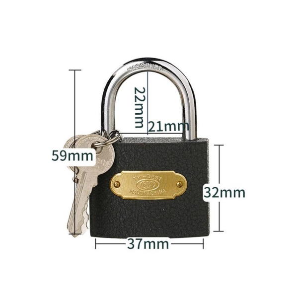 Iron Lock vetolaatikkokaappi Riippulukko 38MM 38mm