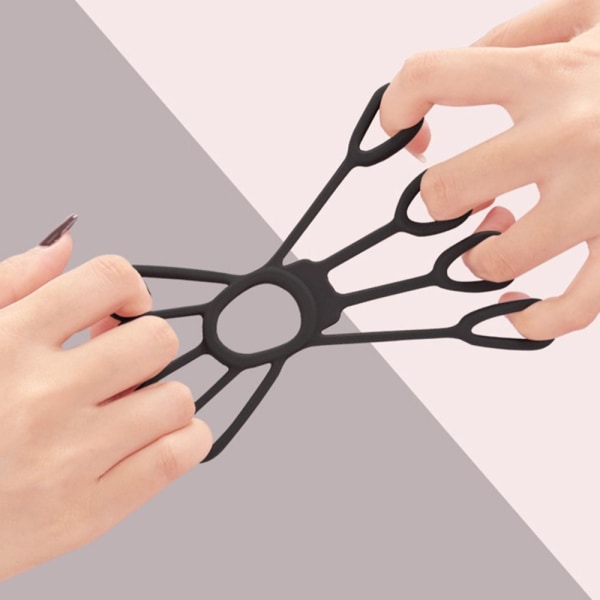 Fem-håls sträckare Finger Tensor SVART HANDLEDSBAND HANDLEDSREMM Black Wriststrap-Wriststrap