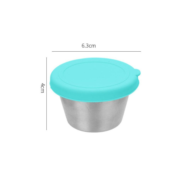Dressingbehållare Rostfria såskoppar LJUSBLÅ 70ML 70ML Light Blue 70ml-70ml