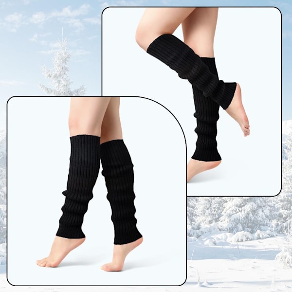 Jalkojenlämmittimet Pitkät sukat MUSTA black