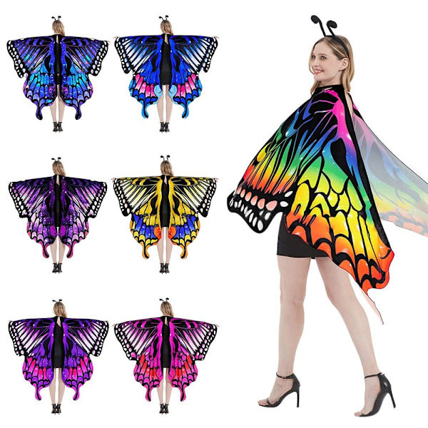 Butterfly Wings Sjal Butterfly Tørklæde 1 1 1