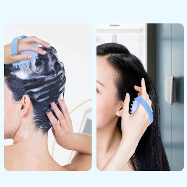 Massageborste Hårmassageapparat BLÅ Blue