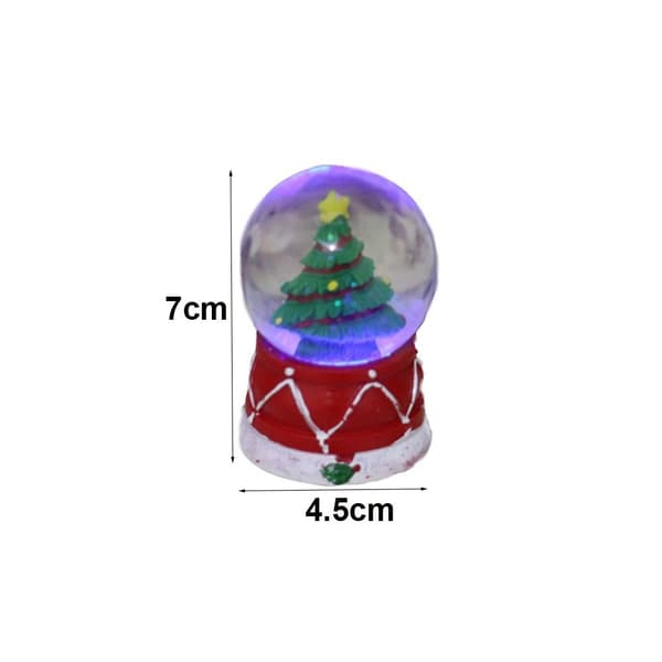 Jul Krystalkugle Sne Globe Display TILFÆLDIG FARVE LYSENDE Random Color Luminous-Luminous