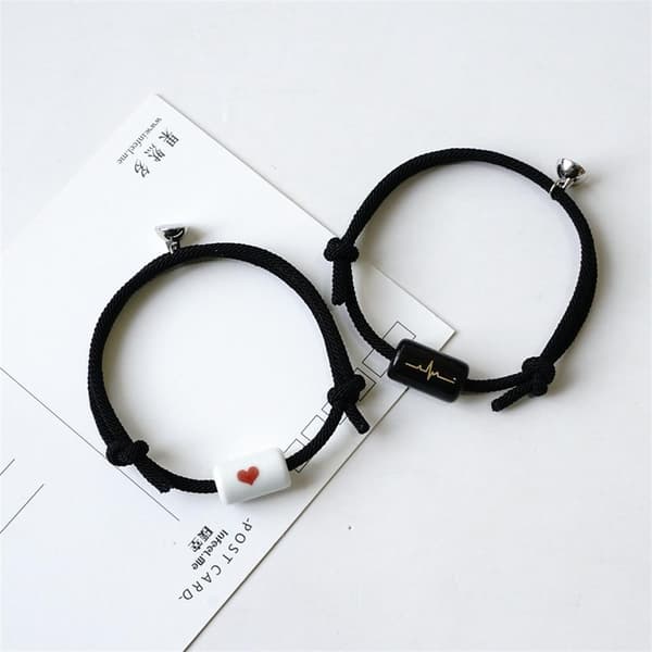 Pararmagnetisk armbånd til par, SORT black