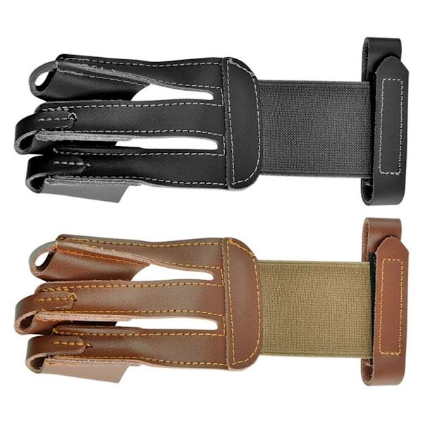 Bueskydningshandsker 3 Finger Tab Guard SORT Black