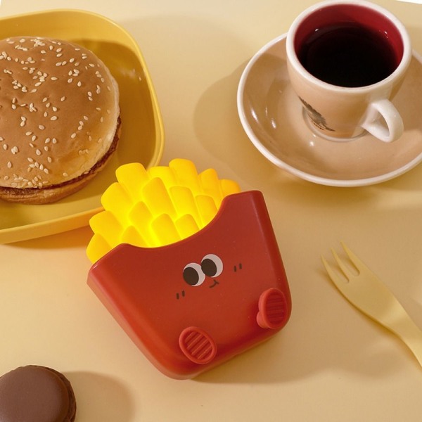 Pommes frites Night Light Atmosphere Lamp RÖD Red
