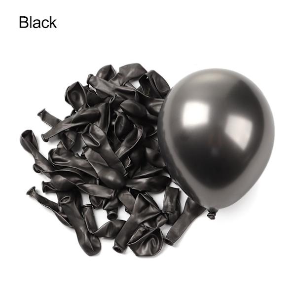 50st 5inch Latex Ballong Uppblåsbara Leksaker SVART black