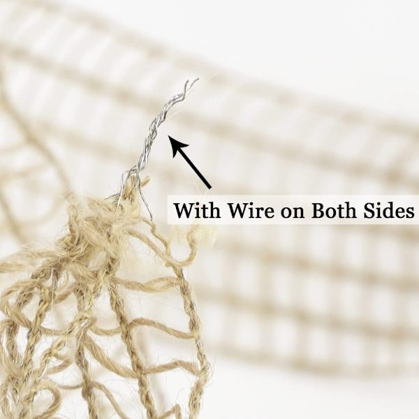 1 Rolls Mesh Burlap Wired Ribbon Burlap Nätband