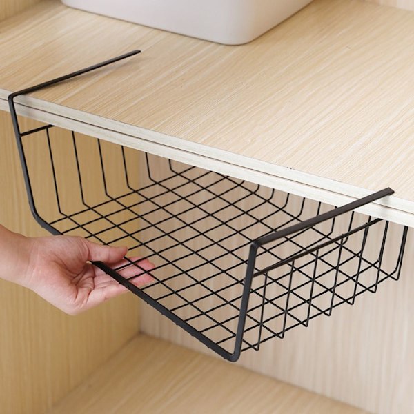 Kitchen Organizer Hylle Kjøkken Hylle Organizer SVART L L Black L-L