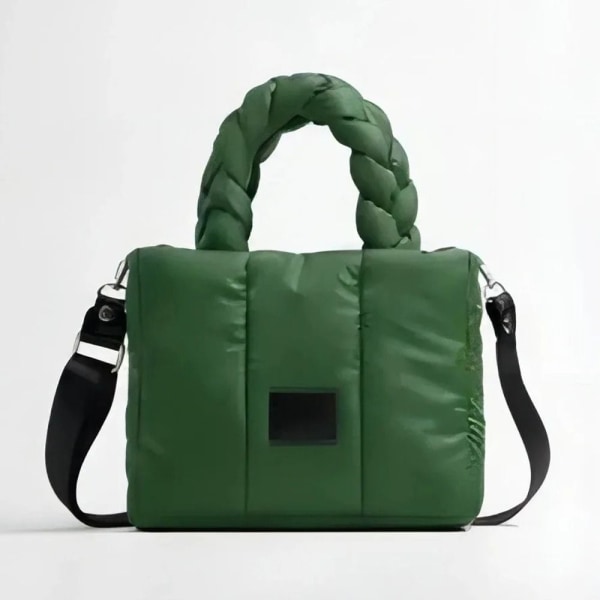 Puffer Tote Bag Quiltet Puffy Handbag SVART black