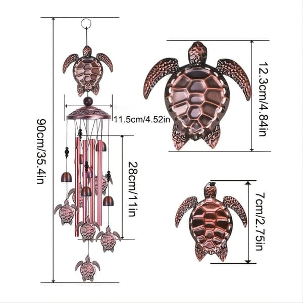 Turtle Wind Chime Beach Wind Chimes Tuulikellot