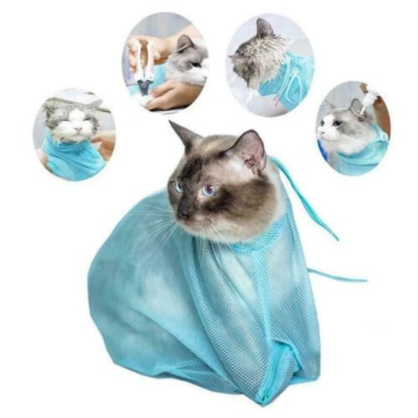 Kattebadetaske Katte Vaskeposer BLÅ blue