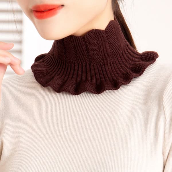Vinter Neck Wrap Fake Collar Pullover BLÅ blue