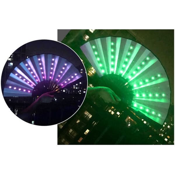 LED glødende blæser Lysende foldeblæser LED papirventilator