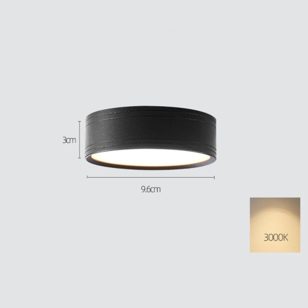 Led-kattolamppu Led-alasvalo MUSTA--7W MUSTA--7W Black--7W