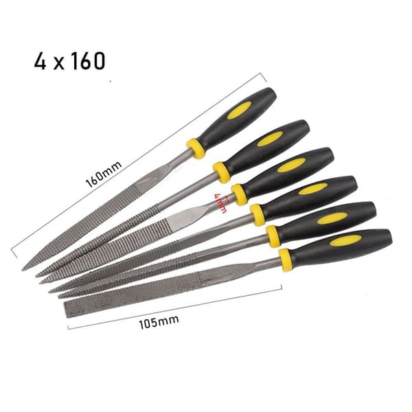 6 stk træraspfiler Assorterede rasper A A A