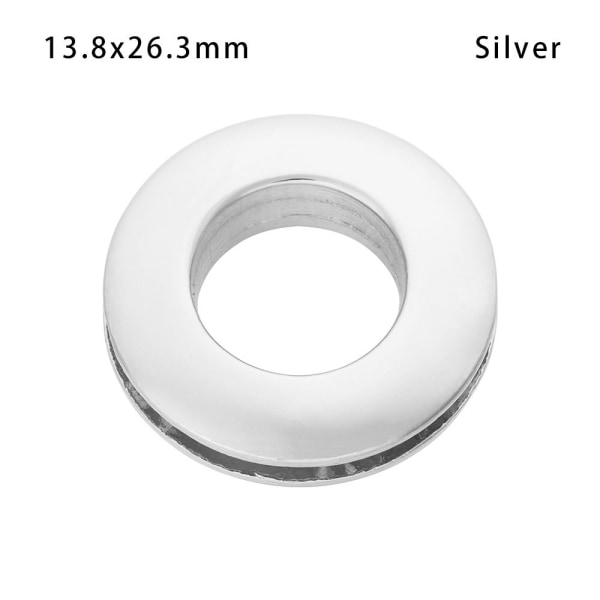 Ögla Knapp Legering Hål SILVER 13,8X26,3MM Silver 13.8x26.3mm