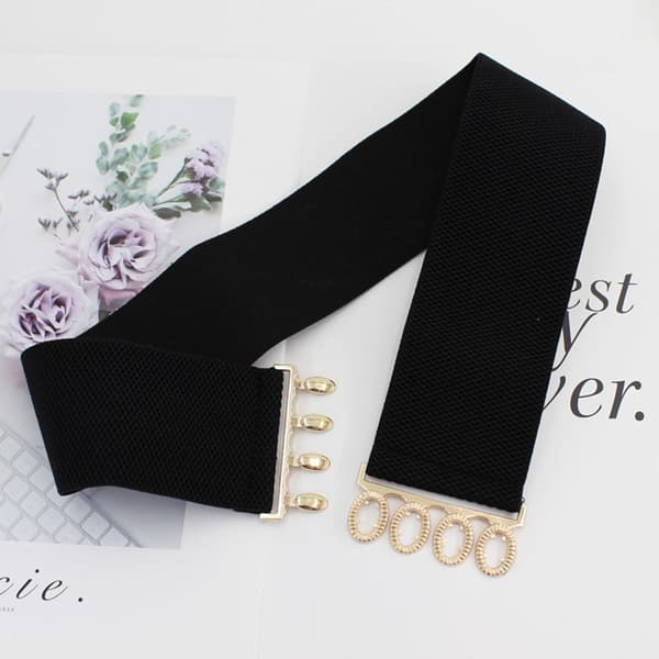 Stretch linning taljerem SORT black