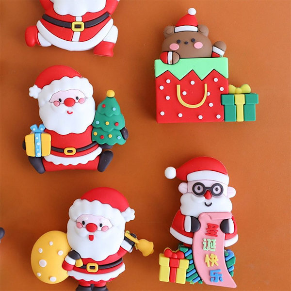 1/5 STK Christmas Cake Toppers God Jul 3 3 3