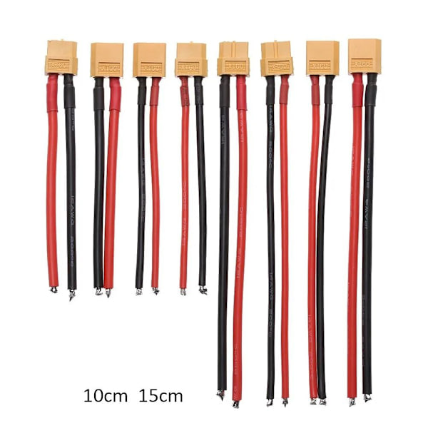 XT60-kaapeliliitin Uros Naaras XT60H Pistokke 10CMXT60-M XT60-M 10cmXT60-M