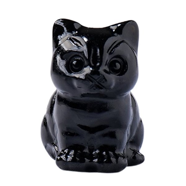 Luonnollinen Crystal Cat Figurine Fortune Cat Statue 10 10 10