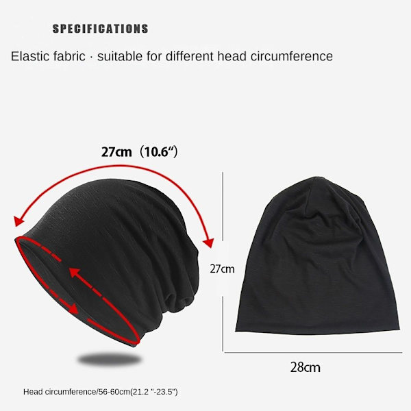 Vinter Beanie Hat Thermal Warmer Cap SORT BLACK